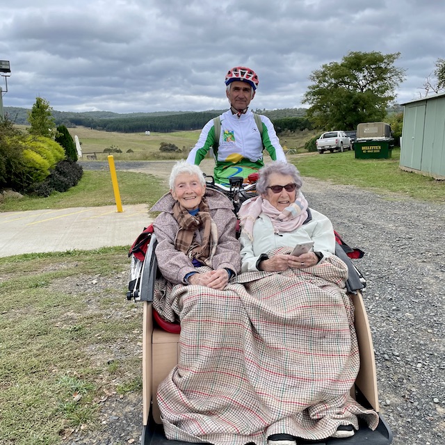 happy and bright cycling without age trike